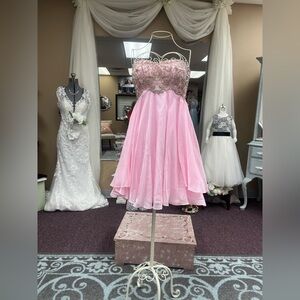 Adore Pink Embellished formal Dress